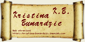 Kristina Bunardžić vizit kartica